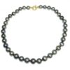 Image of tahitian south sea black pearls necklace