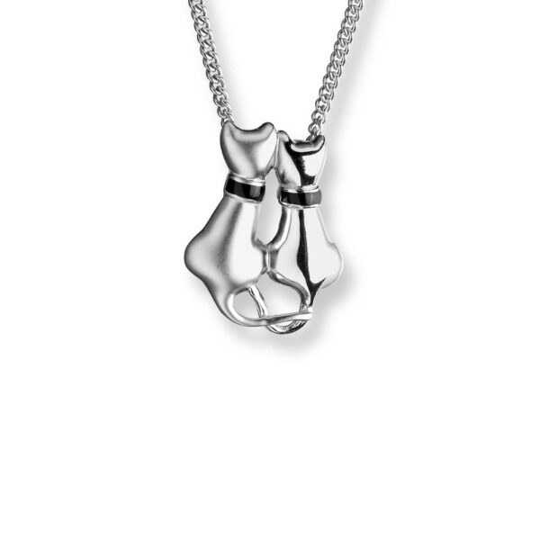 An image of a nicole barr sterling silver and enamel necklace