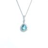 18ct White Gold Opal & Diamond Pendant