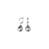 Silver Pearl Tahitian Earrings