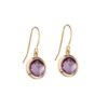 9ct Yellow Gold Amethyst Earrings