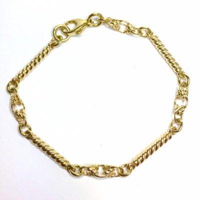 Handmade Twist Bracelet in 9ct Yellow Gold