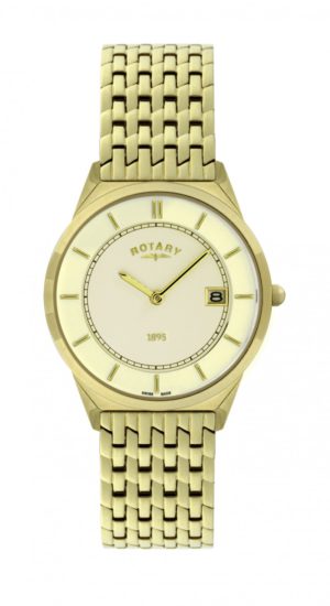 Rotary Ultra Slim Gold Plated Gents Watch