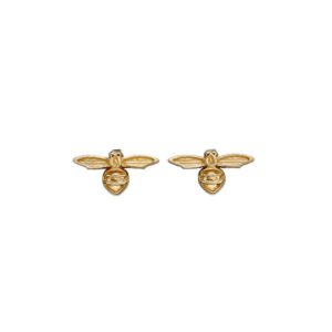 9ct Yellow Gold Bee Stud Earrings