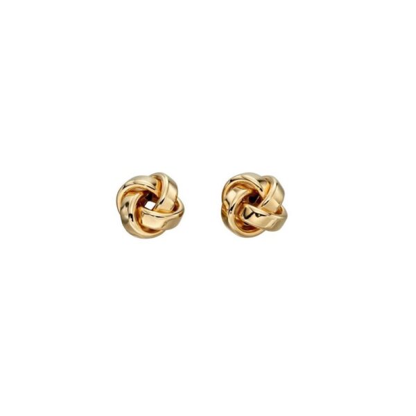 9ct Yellow Gold Knot Stud Earrings
