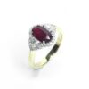 An image of 18CT YELLOW GOLD RUBY & DIAMOND RING
