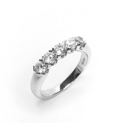 Platinium 5 Stone Diamond Eternity Ring