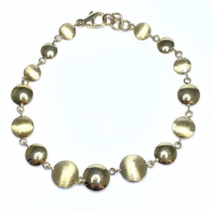 Image of 9ct yellow gold disc bracelet