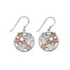 Silver And Rose Gold Plated Butterfly Earrings