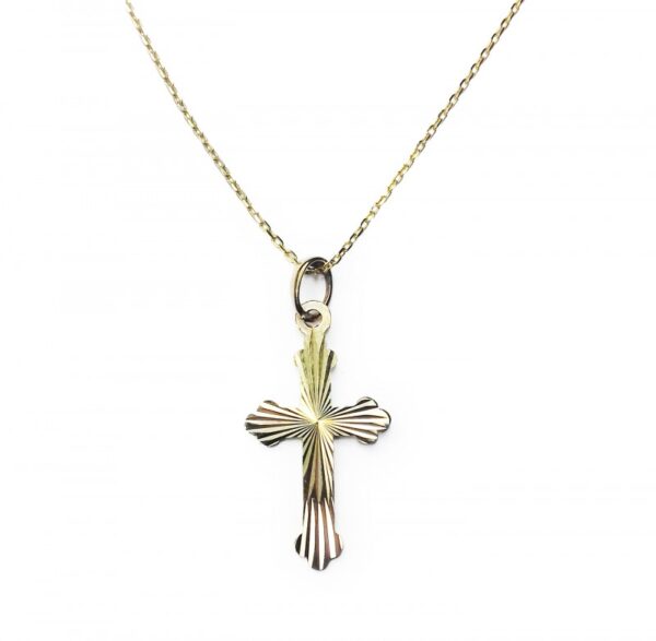 Image of 9ct yellow gold cross & chain