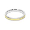 Image of 3mm 9ct two colour gold court shape wedding ring band