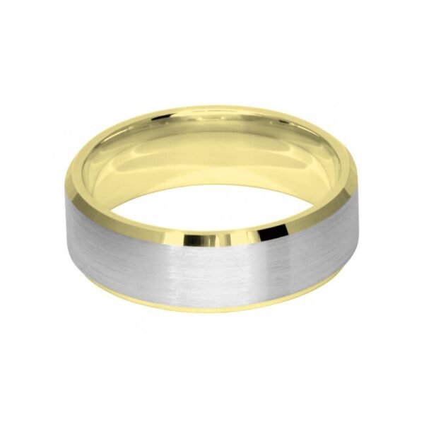 Image of 7mm two colour di-cut wedding ring band