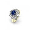 Image of second hand sapphire & diamond ring in 18ct yellow gold