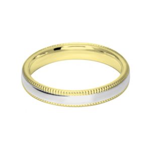 Image of 3mm two colour dia-cut wedding ring band