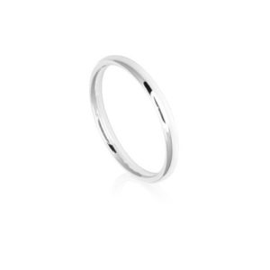 Image of 2mm classic white gold wedding ring band