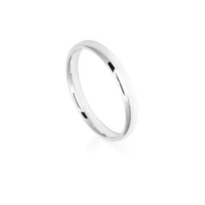 Image of 2.5mm classic white gold wedding ring band