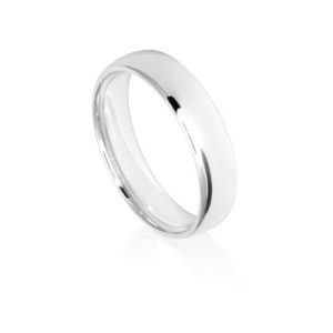 Image of 5mm classic white gold wedding ring band
