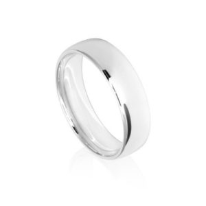 Image of 6mm classic white gold wedding ring band
