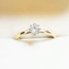 Image of second hand solitaire diamond ring in 18ct yellow gold