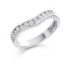 Image of curved band diamond wedding ring, 0.33ct