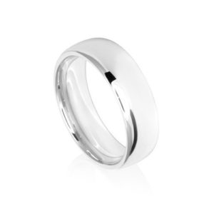 Image of 7mm low dome comfort fit wedding ring band