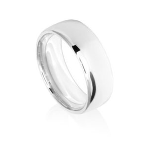 Image of 8mm low dome comfort fit wedding ring band