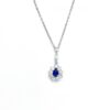 Image of second hand 18ct white gold sapphire & diamond pendant