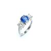 Image of second hand sapphire & diamond ring in platinum