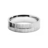 Image of white gold bark pattern wedding ring band