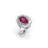An Image of a Second Hand 18ct White Gold Ruby & Diamond Ring