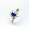 Image of second hand sapphire & diamond ring in 18ct yellow gold