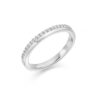 Image of brilliant cut diamond half offset diamond wedding ring, 0.22ct