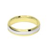 Image of 5mm 9ct two colour gold court shape wedding ring band