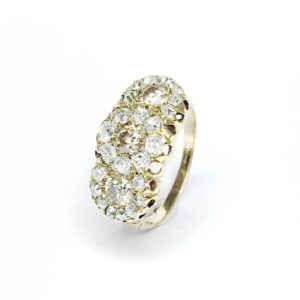 Image of second hand 18ct yellow gold victorian diamonds ring, 1.50ct