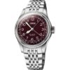 An image of a mens ORIS BIG CROWN POINTER DATE RED watch front facing