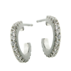 Silver Hooped Earrings