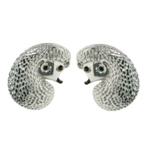 Silver Hedgehog Earrings