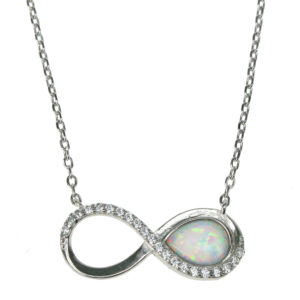 Silver Figure Of Eight Pendant & Necklace