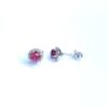 18ct White Gold Ruby & Diamond Earrings