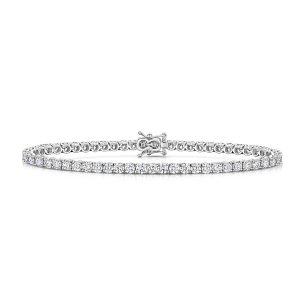 18ct White Gold Diamond Tennis Bracelet