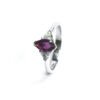18ct White Gold Ruby & Diamond Ring