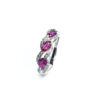18ct White Gold Ruby & Diamond Ring