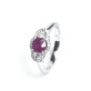 18ct White Gold Ruby & Diamond Ring