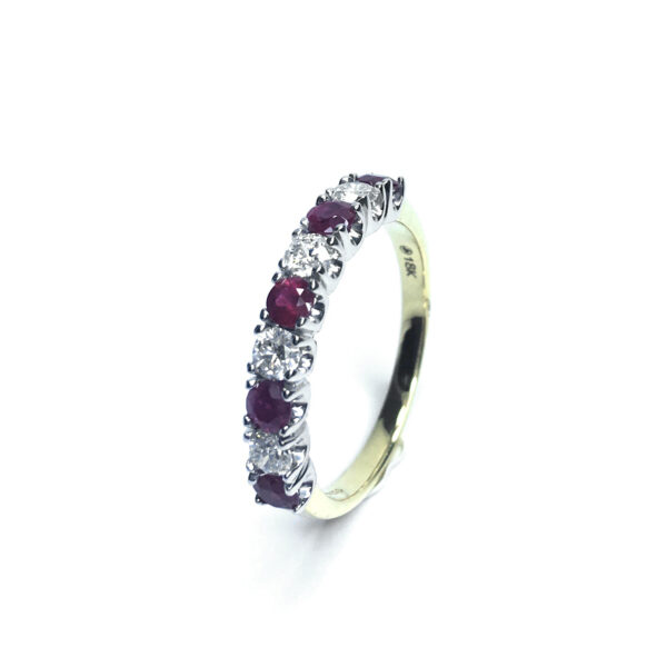 18ct Yellow Gold Ruby & Diamond Ring