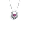 9ct White Gold Ruby Pendant