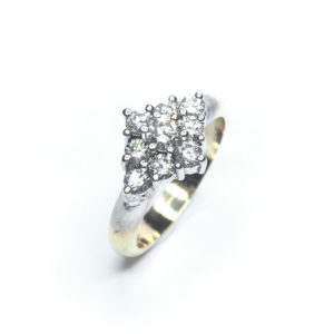 Second Hand 18ct White & Yellow Gold Diamond Ring
