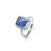 18ct White Gold Tanzanite & Diamond Ring