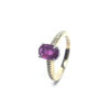18ct Yellow Gold Pink Tourmaline And Diamond Ring