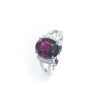 18ct White Gold Pink Tourmaline & Diaond Ring