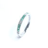 18ct White Gold Emerald & Diamond Half Eternity Ring